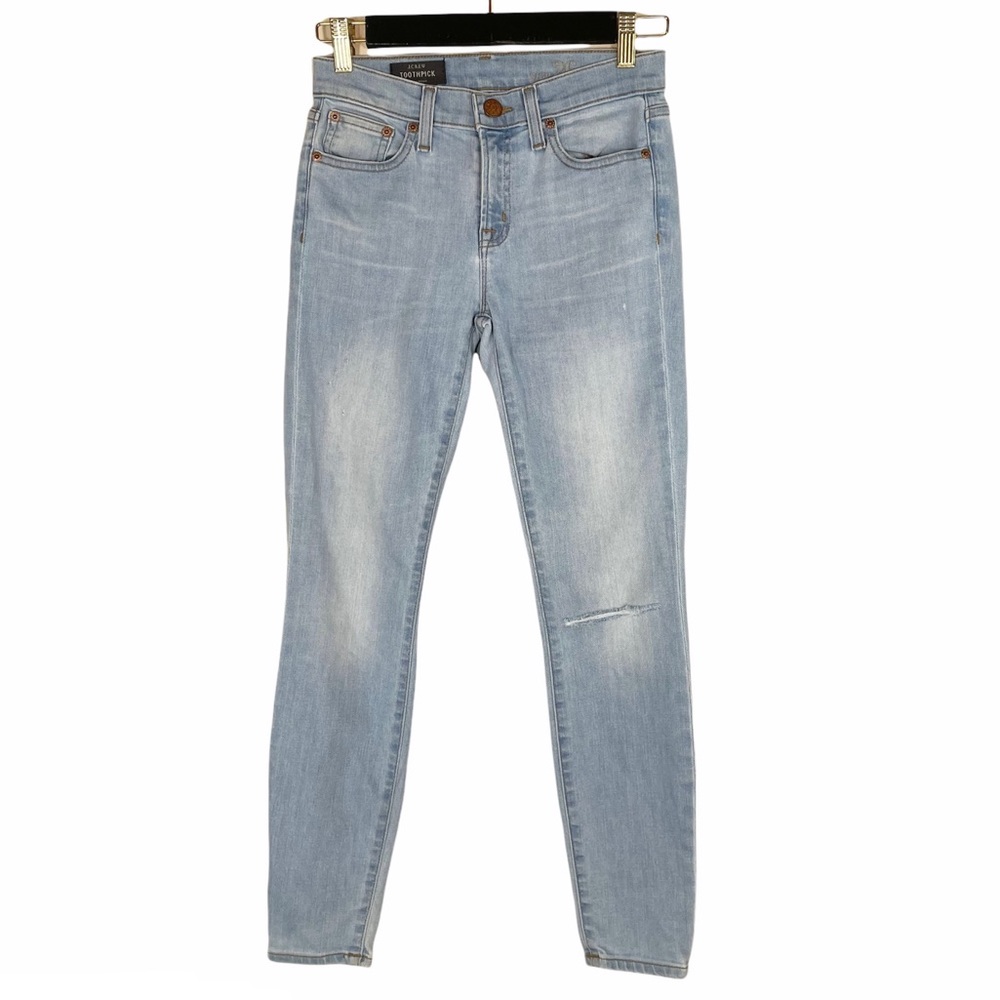 J Crew Toothpick Light Wash Skinny Jeans